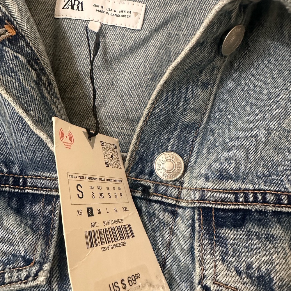 Zara Blue Denim jumpsuit - Picture 2 of 9